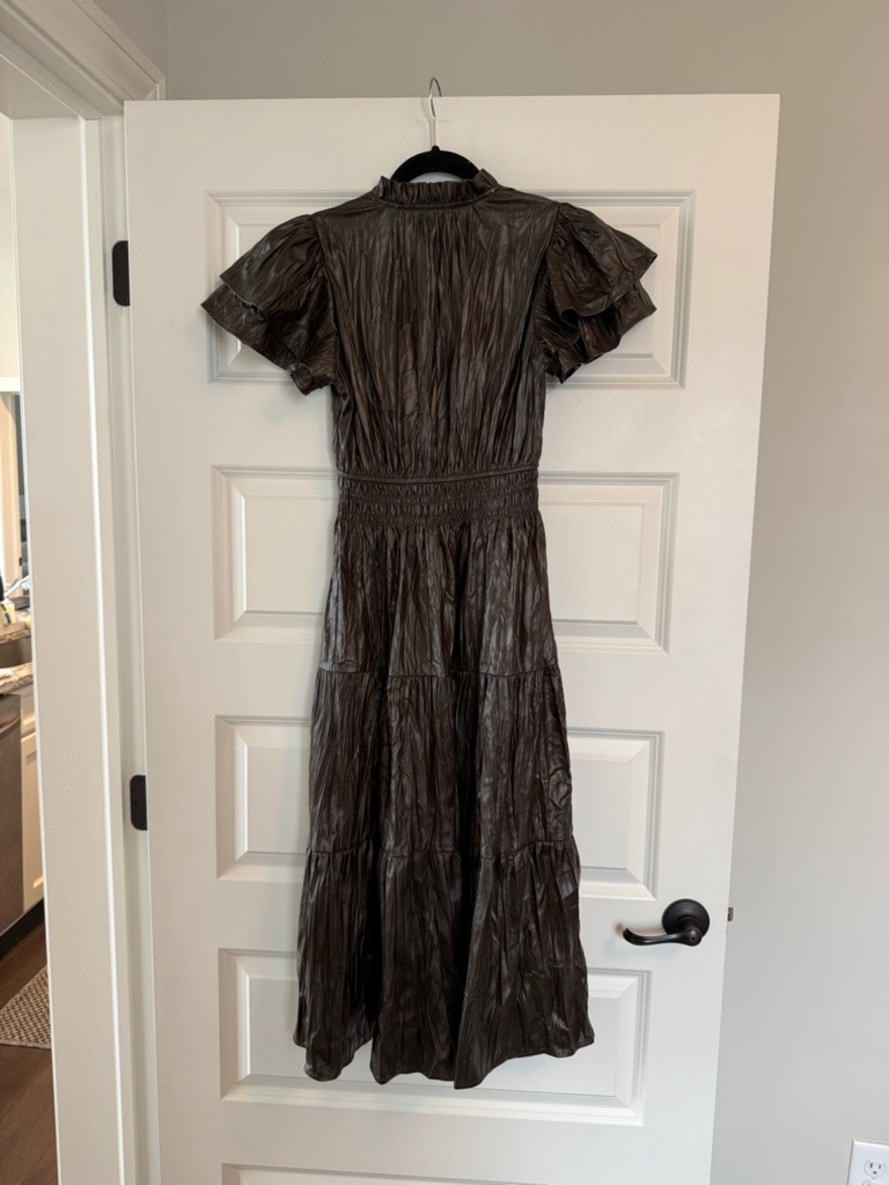 NWOT THML Faux Leather Midi Dress - Picture 4 of 5